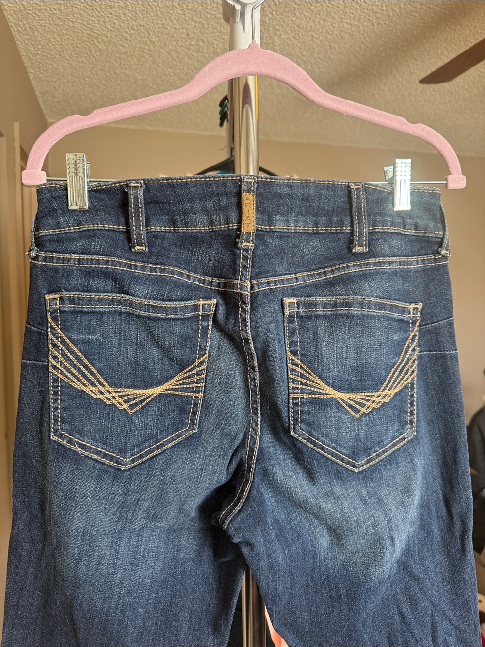 Ariat Dark Blue Boot Cut Jeans with Contrast Stitching